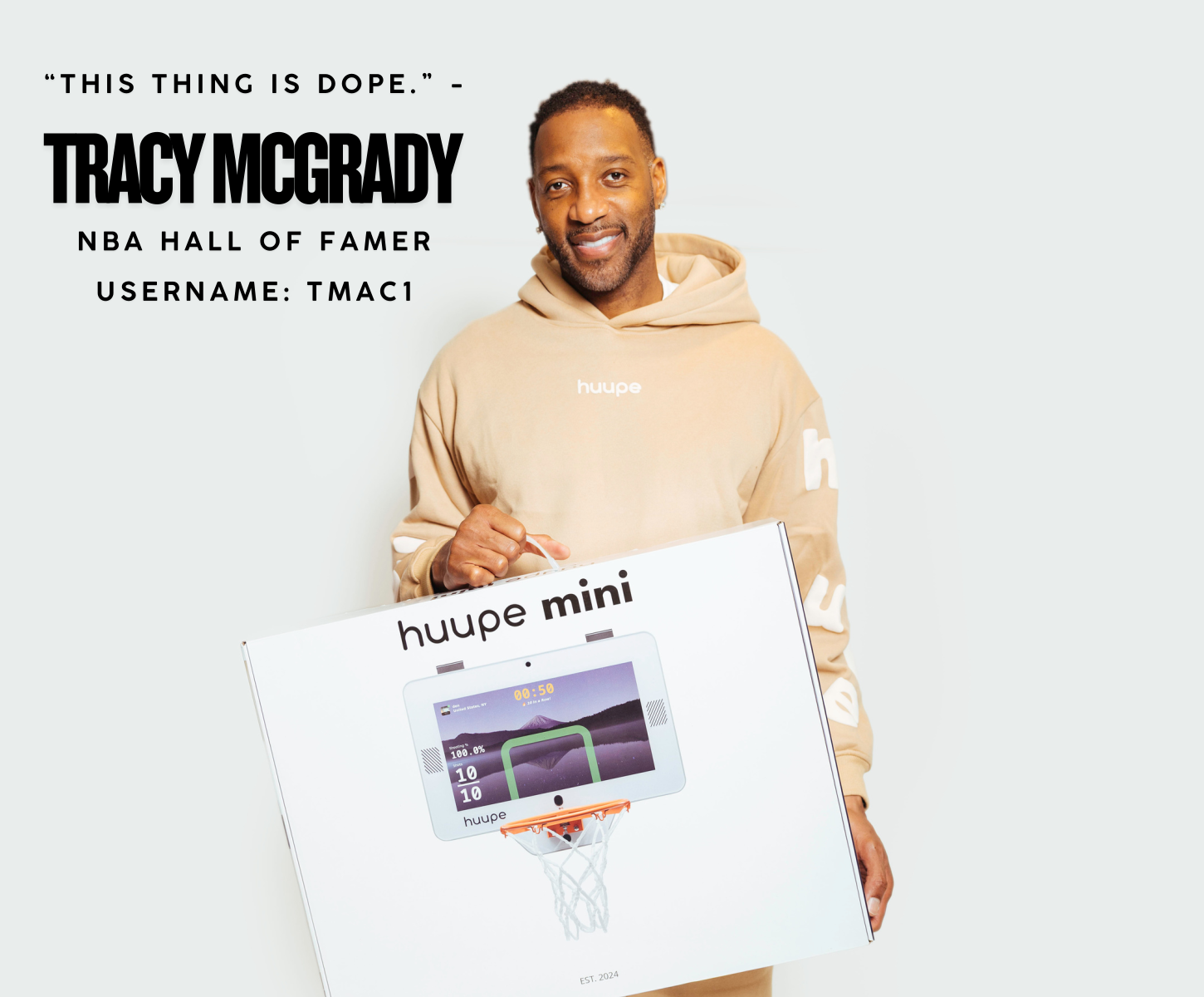Tracy McGrady endorsing the huupe mini